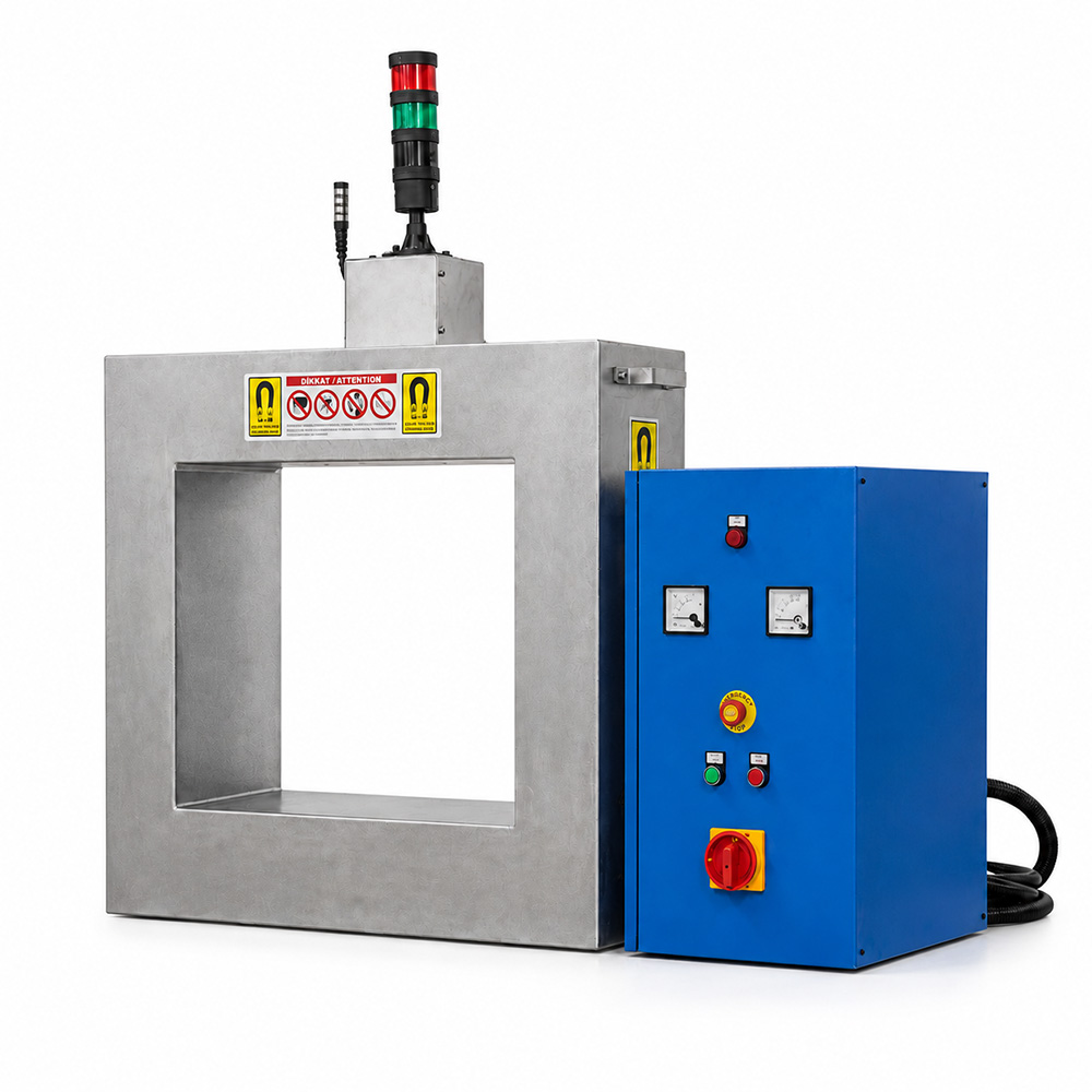 650x550 mm Tünel Tipi Demanyetize Cihazı - Otomotiv Sektörü İçin Krank Mili Manetik Alma