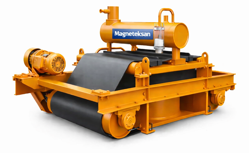 elektromiknatis bant üzeri manyetik seperatör