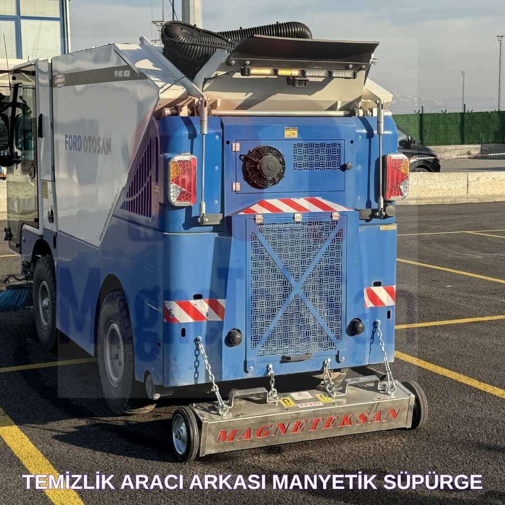 manyetik süpürge fuar alanı zemin metal toplama mıknatıs sistemi