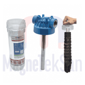 Manyetik çubuklu şeffaf filtre kabı ile sıvı hatlarında metal parçacık tutma çözümü