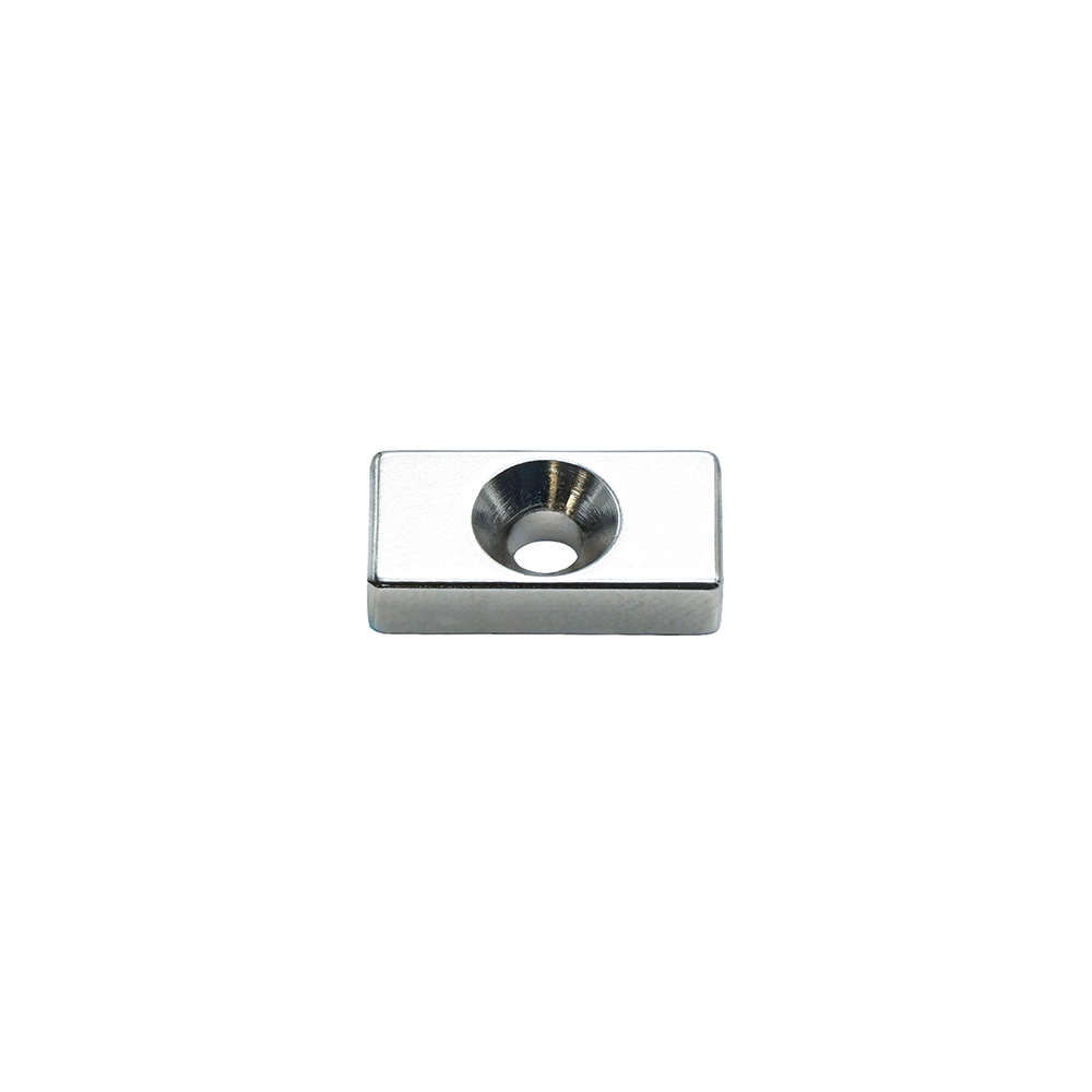 Alüminyum Profil Makine Kapakları İçin 20×10×5 mm N35 Havşa Delikli Neodyum Mıknatıs