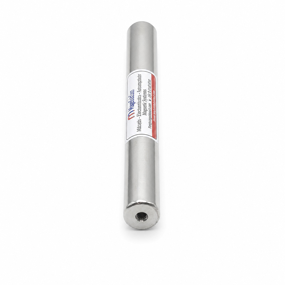 Dozaj Makinesi Çubuk Mıknatıs – Ø25×215 mm Çift M8 Neodyum