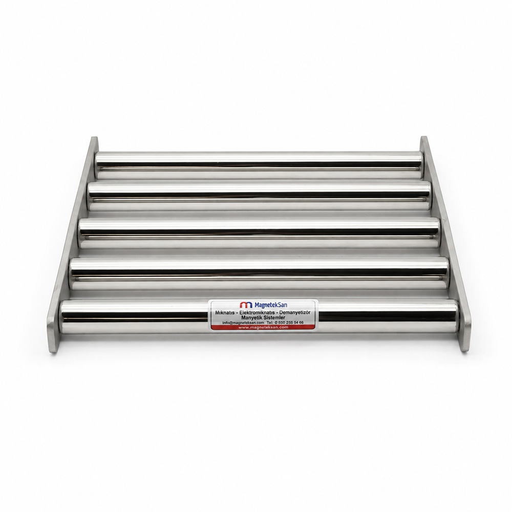 Hazır Çorba Üretim Hatları İçin 300×300 mm 5 Çubuklu Neodyum Manyetik Elek
