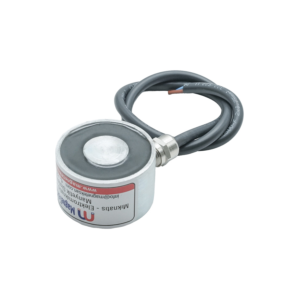 Lazer Markalama Hatları İçin Ø50×30 mm 24V M6 Dişi Elektromıknatıs
