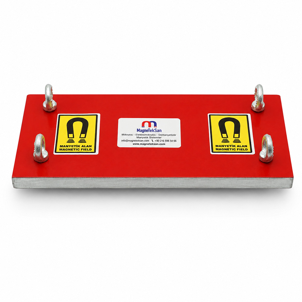 Plastik Kırma Makinesi Besleme Hattı İçin 400×190×22 mm Neodyum Plaka Mıknatıs (3)