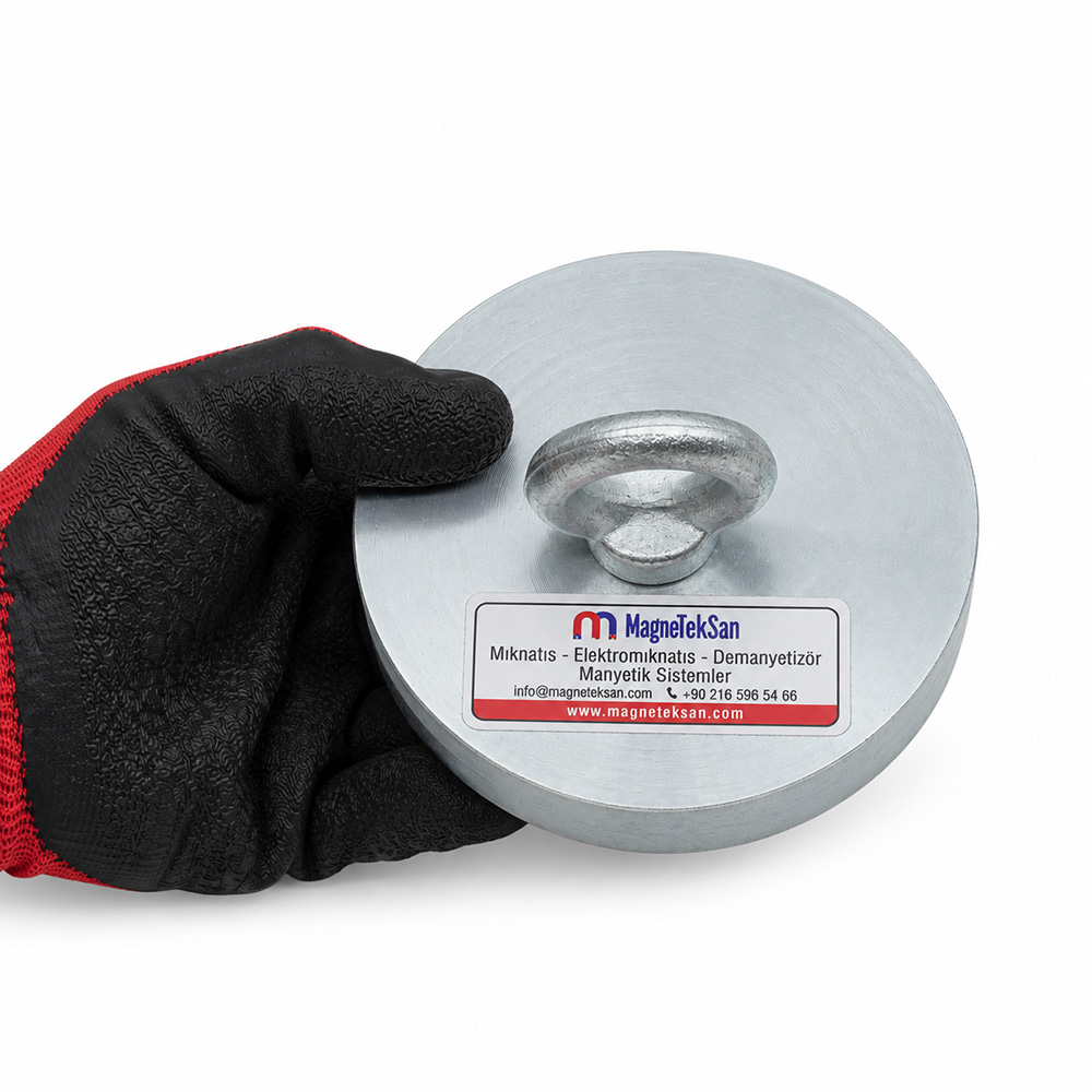 Ø130 mm Neodyum Balıkçı Mıknatısı – M12 700 kg Maks. Çekim