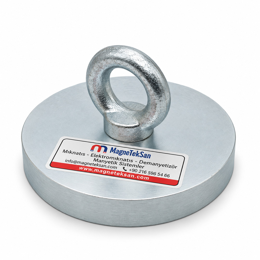 Ø130 mm Neodyum Balıkçı Mıknatısı – M12 700 kg Maks. Çekim