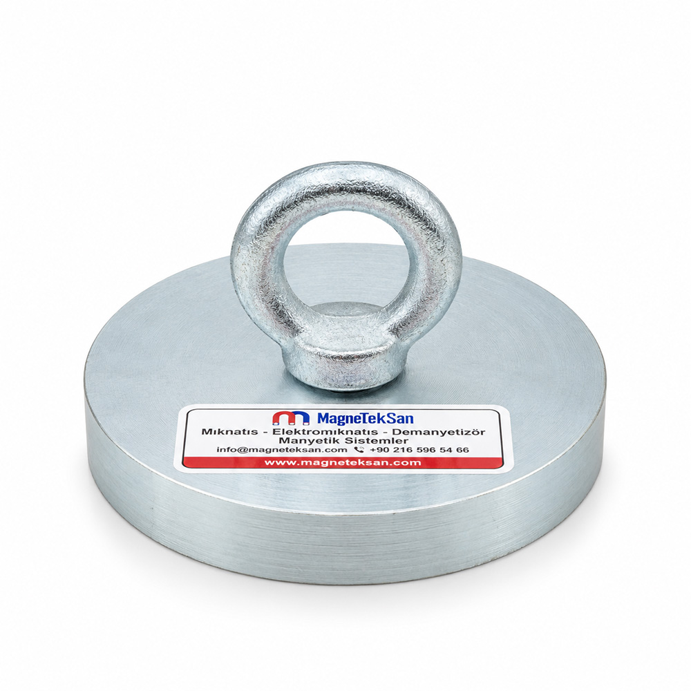 Ø130 mm Neodyum Balıkçı Mıknatısı – M12 700 kg Maks. Çekim
