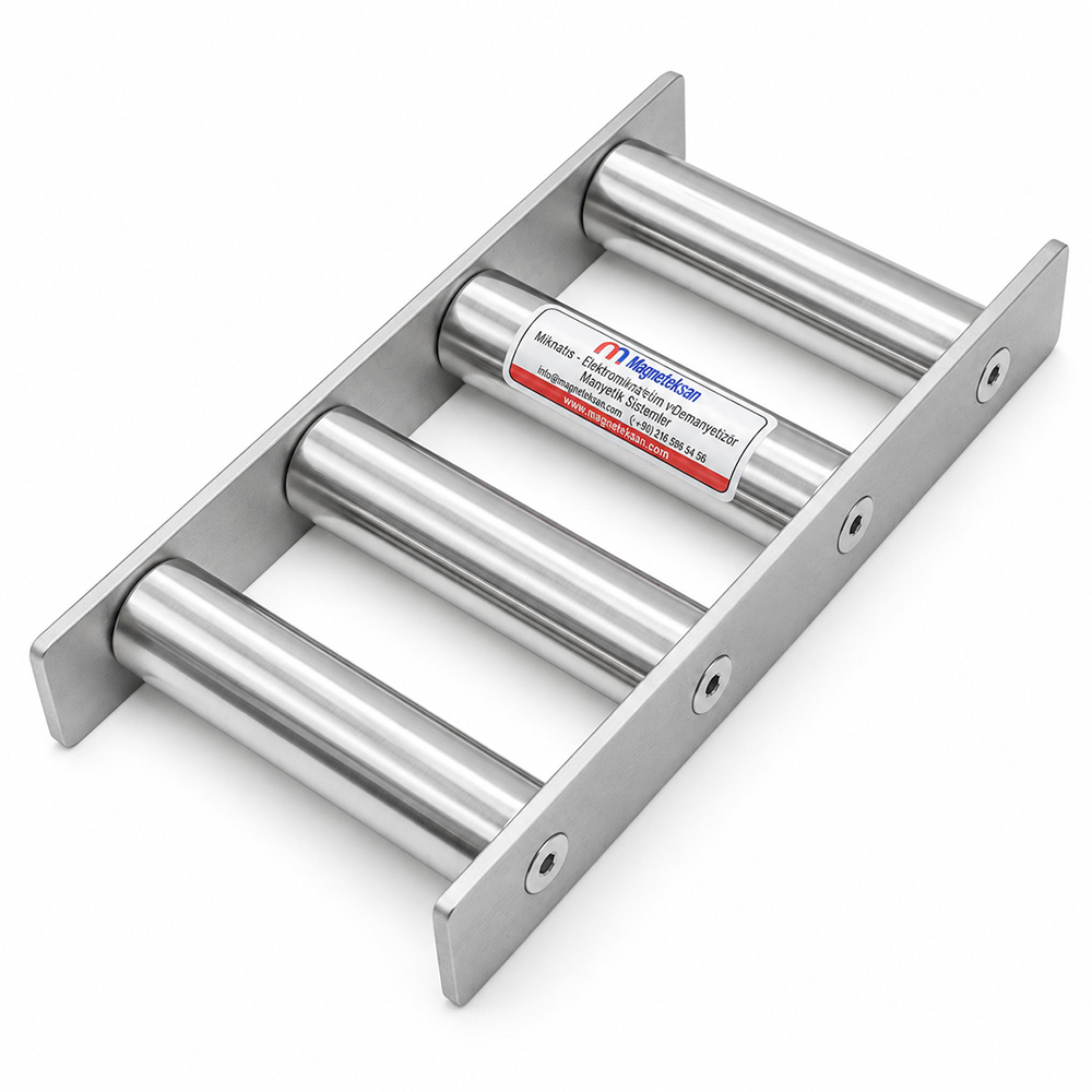 Pirinç Paketleme Hattı Elek Mıknatıs – 265×135 mm Ø32×5 N35 Neodyum 10000 Gauss