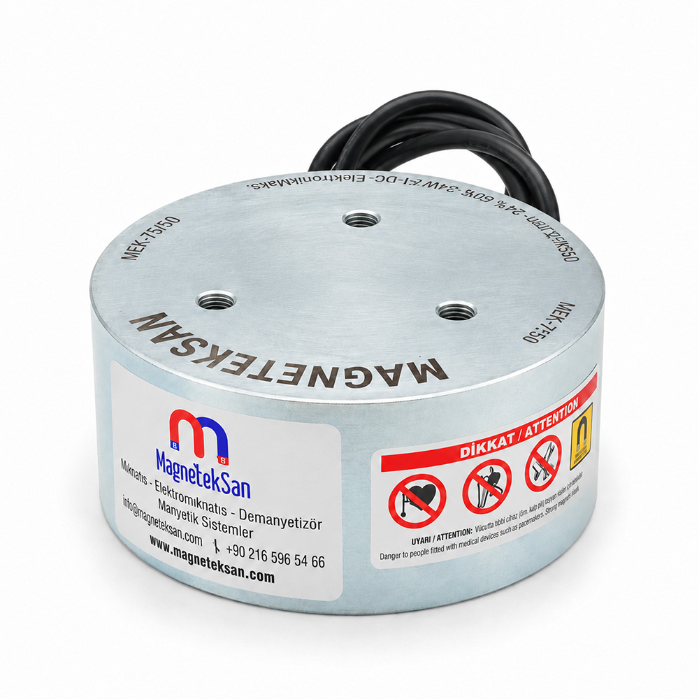 Plazma Kesim Sac Parça Transfer Elektromıknatısı – Ø150×76 mm 48V 150W
