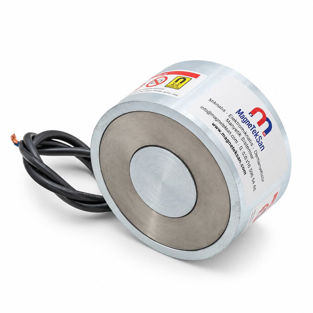 Plazma Kesim Sac Parça Transfer Elektromıknatısı – Ø150×76 mm 48V 150W