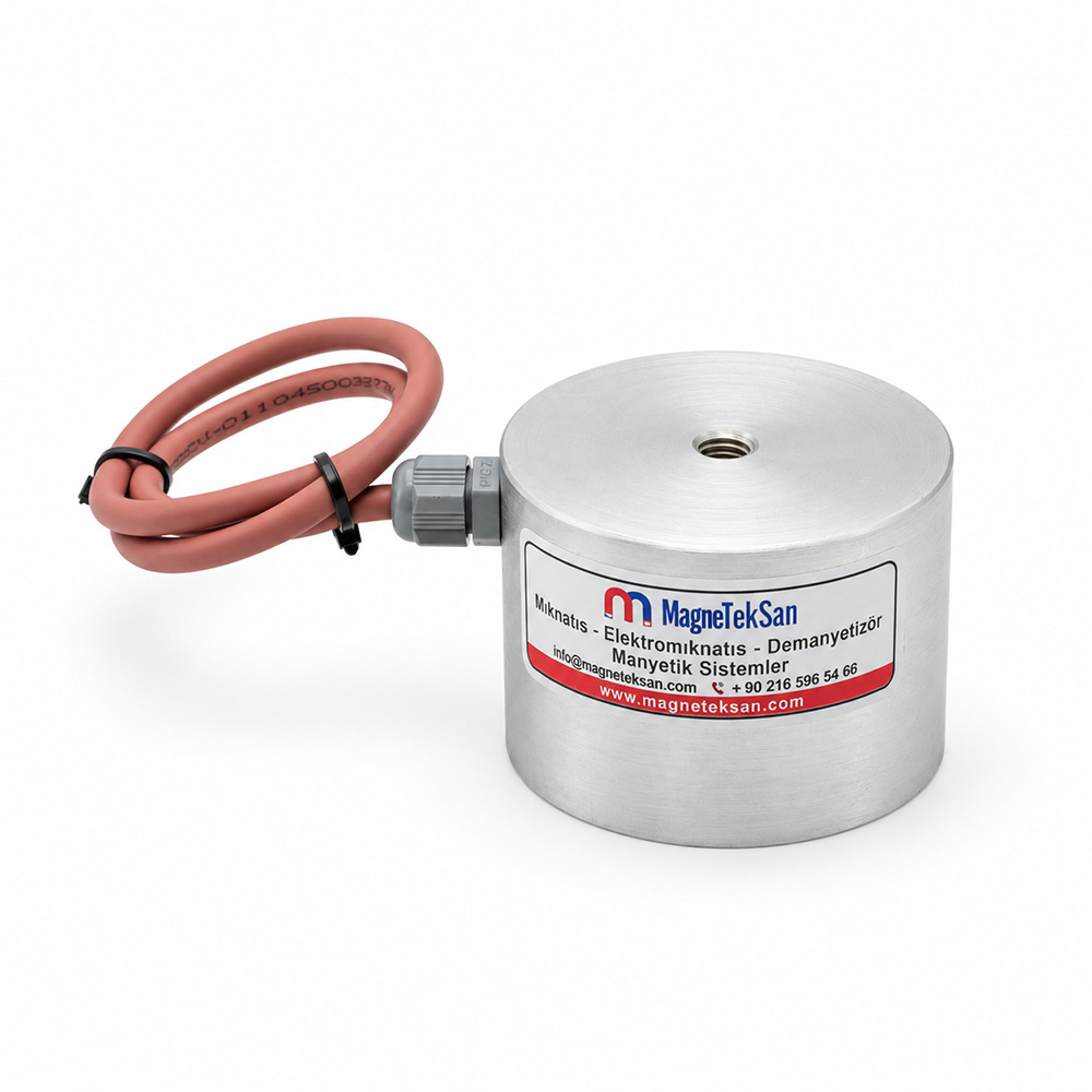Robotik Kaynak Hücresi Sac Parça Besleme Elektromıknatısı – Ø80×60 mm 100V DC 29W