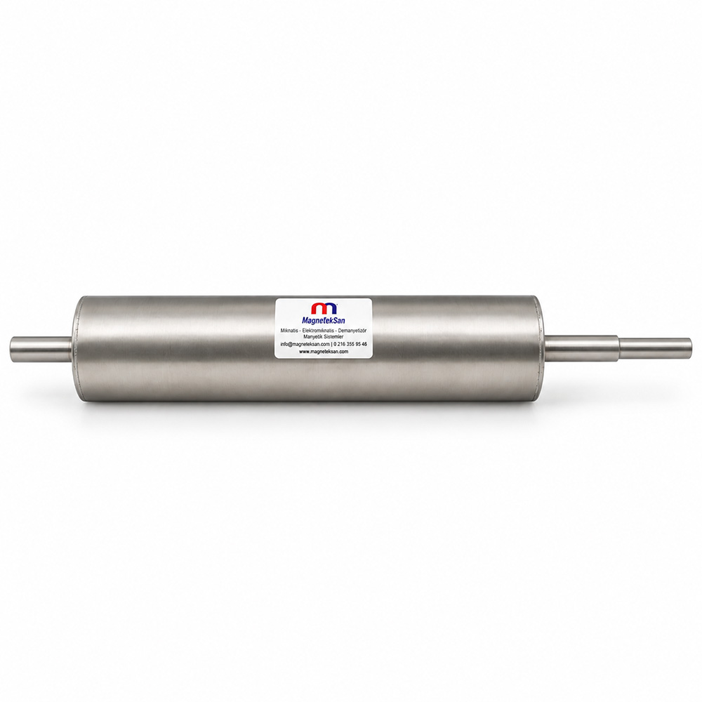 Sentetik Kauçuk Hammadde Hattı Neodyum Tambur Mıknatıs – Ø129×610 mm
