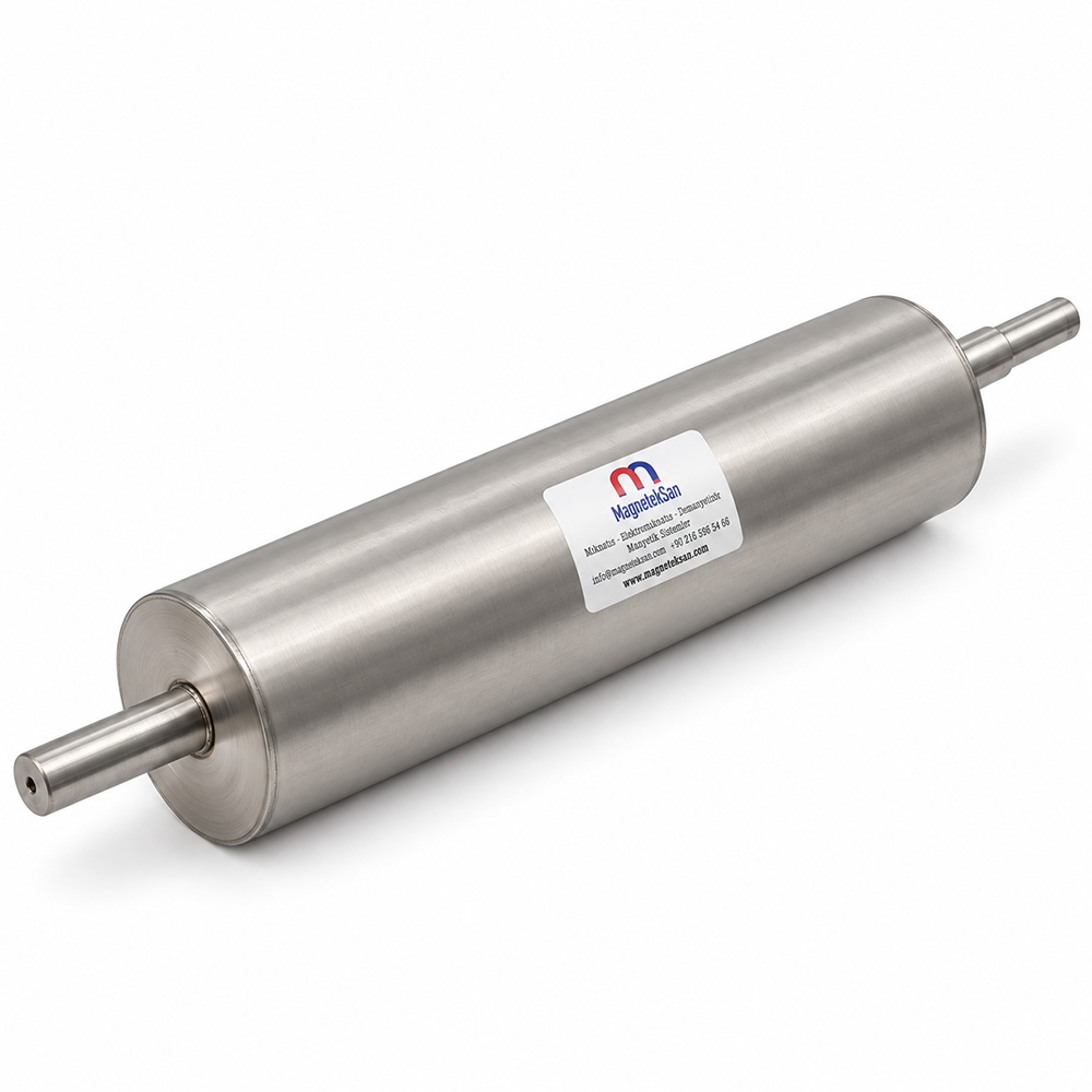 Sentetik Kauçuk Hammadde Hattı Neodyum Tambur Mıknatıs – Ø129×610 mm