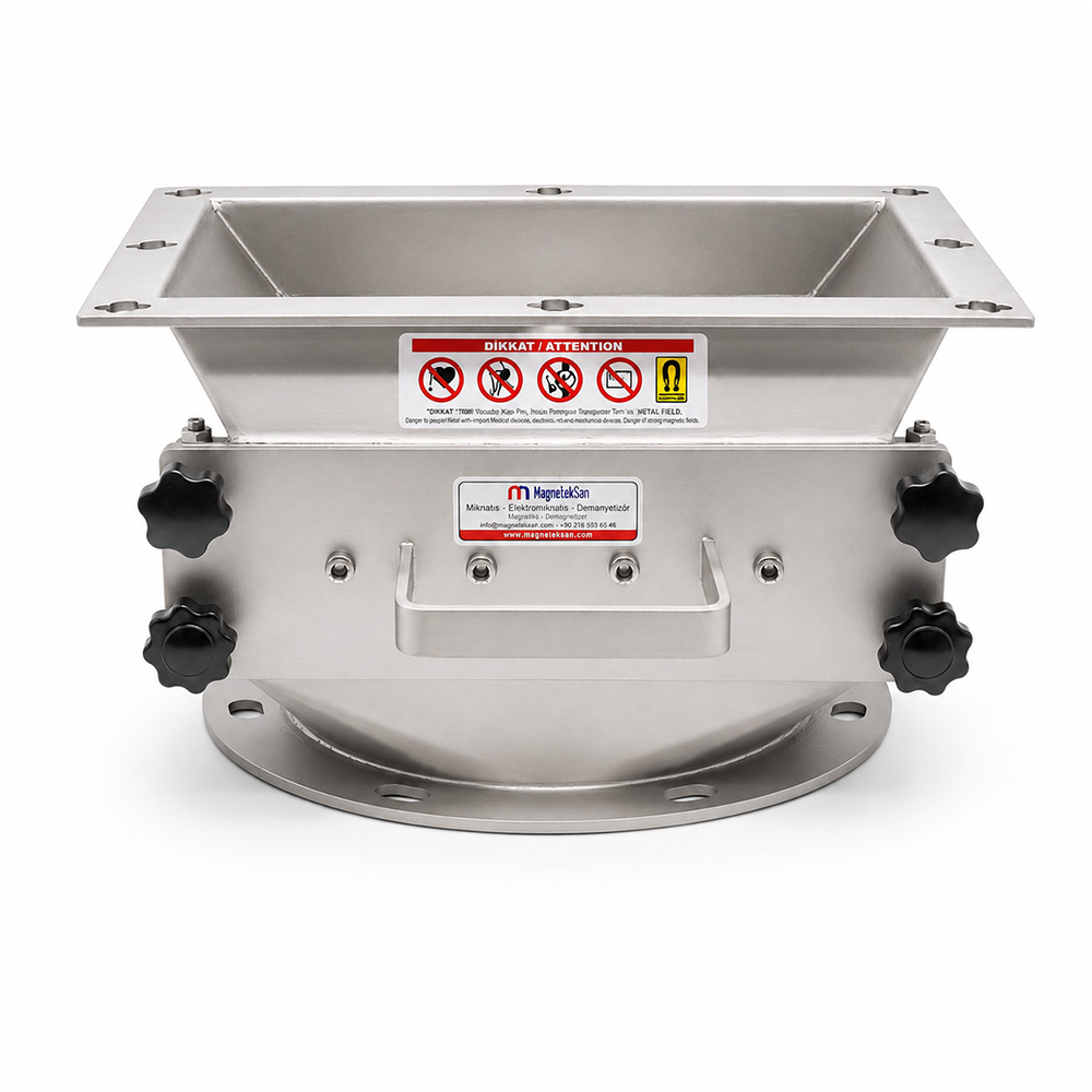Un Eleği Çıkışı Kovan Mıknatıs – 340×230 Ø250 mm Ø25×4 Neodyum