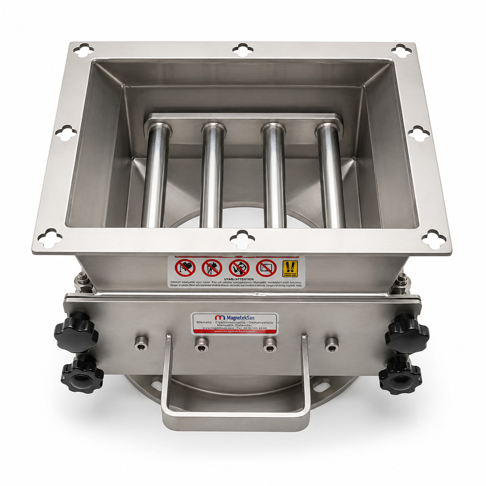 Un Eleği Çıkışı Kovan Mıknatıs – 340×230 Ø250 mm Ø25×4 Neodyum