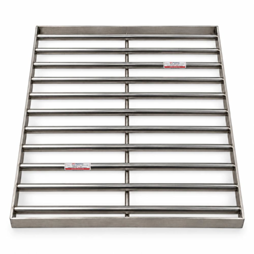 1000x700 mm Ø25 mm 11 Çubuklu Neodyum Elek Mıknatıs – Şeker Üretim Hattı