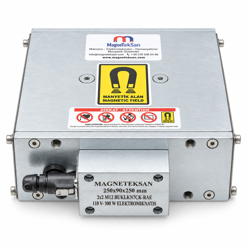 250x90x250 mm Metal Parça Taşıma Elektromıknatısı – 110V 500W