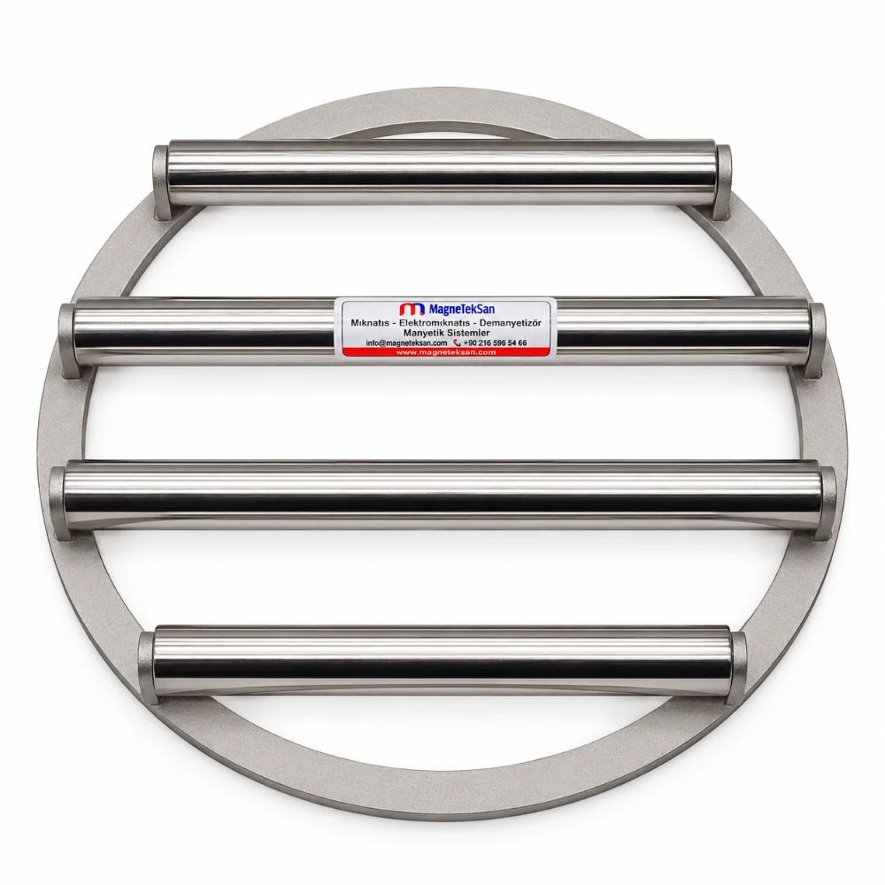 Ø316 mm Ø25 mm 4 Çubuklu Neodyum Elek Mıknatıs – Peynir Üretim Hattı
