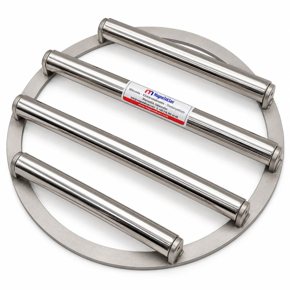 Ø316 mm Ø25 mm 4 Çubuklu Neodyum Elek Mıknatıs – Peynir Üretim Hattı