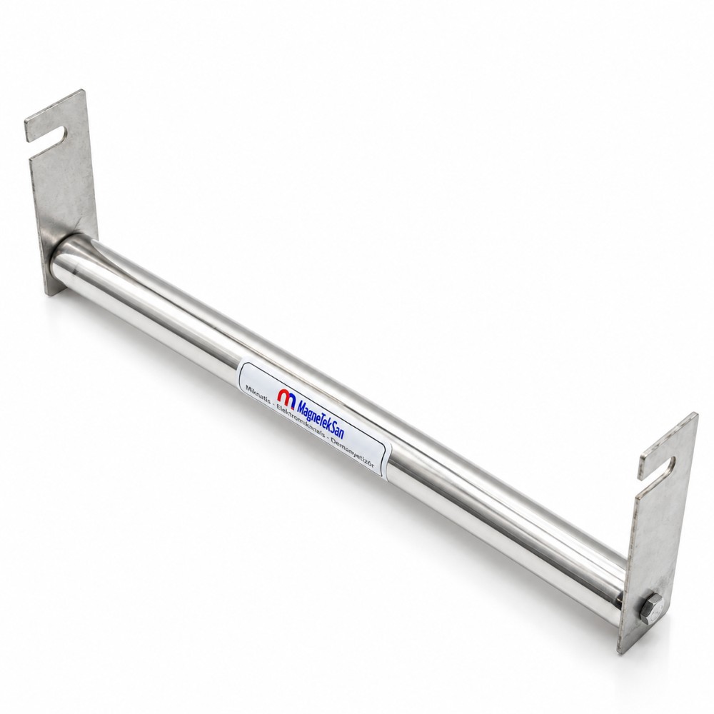 Ø25x320 mm kulaklı neodyum çubuk mıknatıs, ters açıdan görünüm